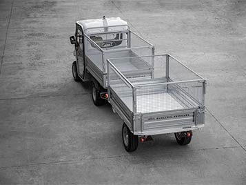 Double trailer with mesh sides