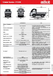 Technical Specs electric vehicle Alke' XT320E