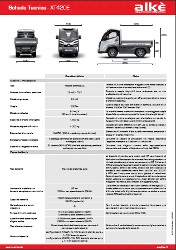Technical Specs off road electric vehicle Alke' XT420E