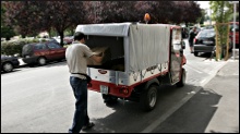 Vehicles with closed body tarp