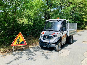 Fahrzeug für Desinfektion