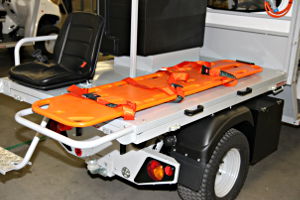 Mit dem Krankenwagenmodul kann das Fahrzeug beispielsweise für die Verwendung als Krankenwagen ausgestattet werden