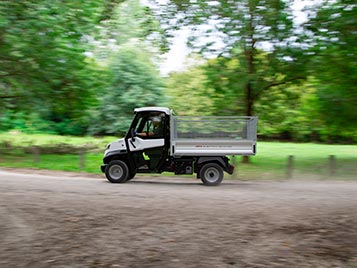 Electric vehicle with mesh sides