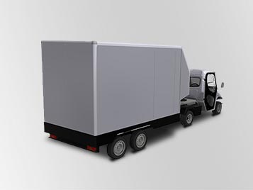 Electric vans with semi-trailer