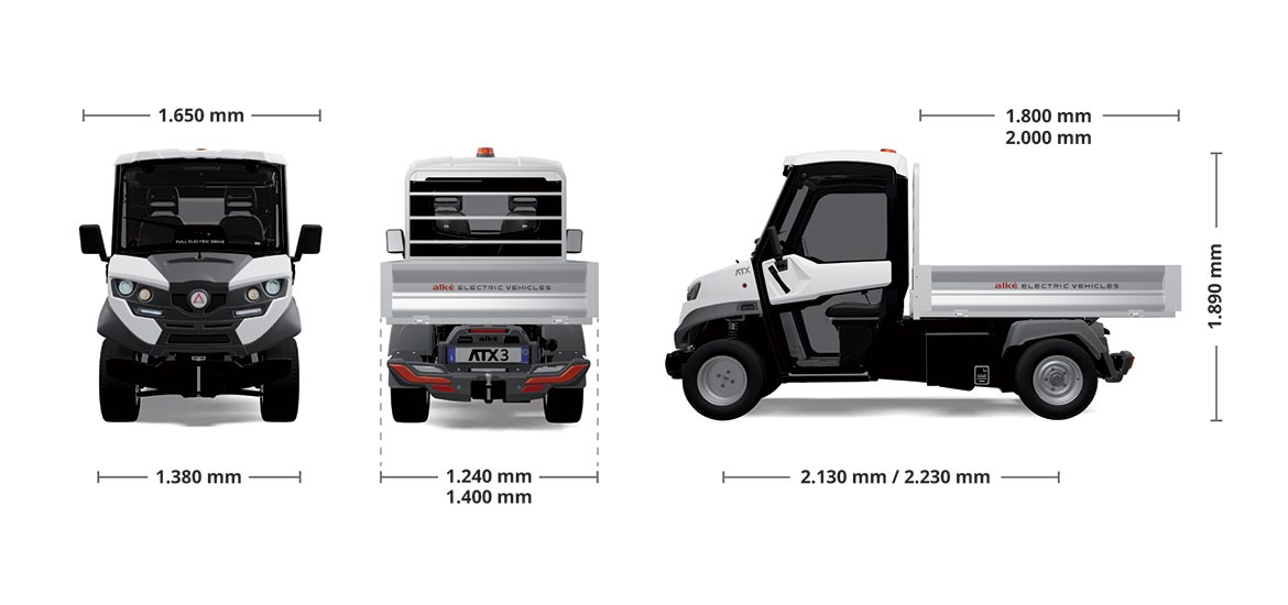 Utility vehicles ATX340E - dimensions