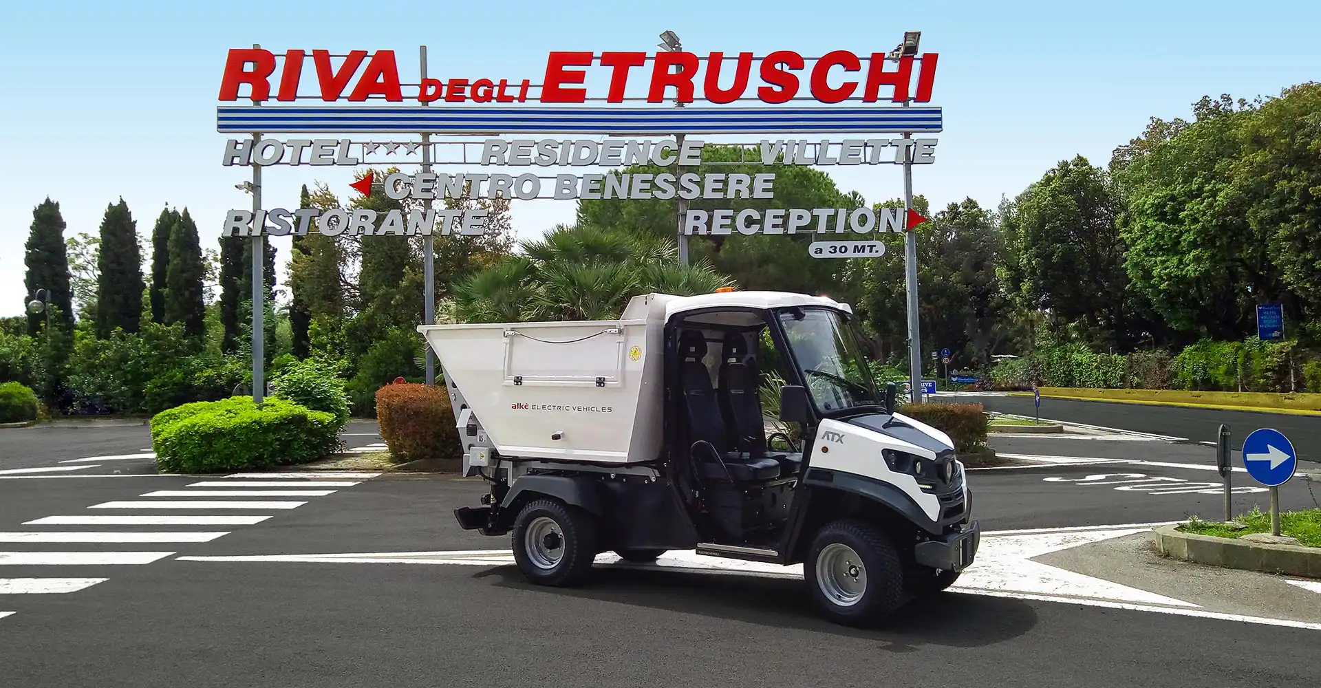 Electric utility vehicles for camping maintenance Alke' - For cleaning, and waste collection activities