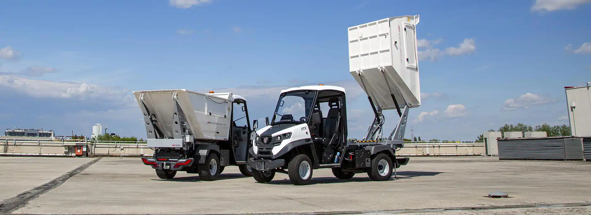 Solid Waste vehicles with bin lift system Alke'