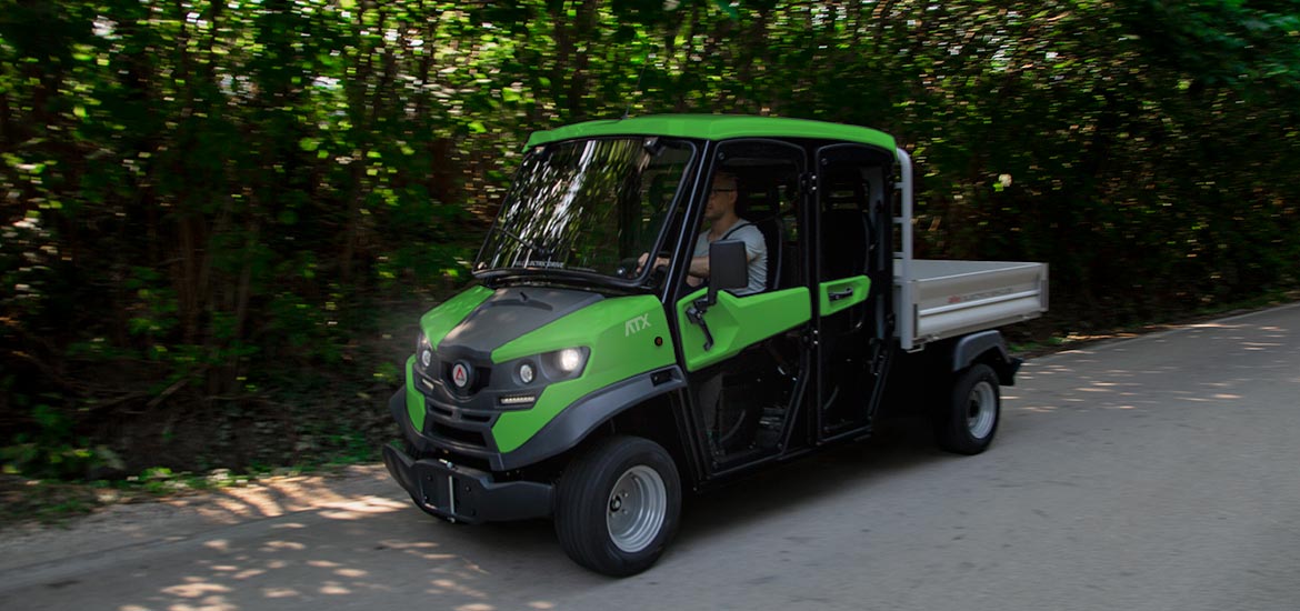 Small electric car with 4 seats