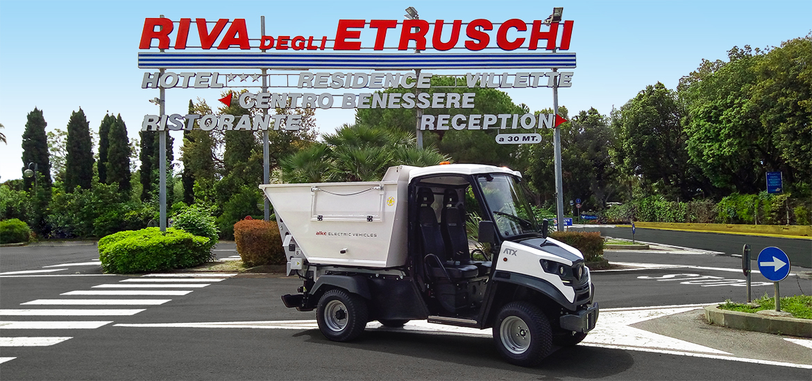 Electric utility vehicle for hotel e resort Alke'