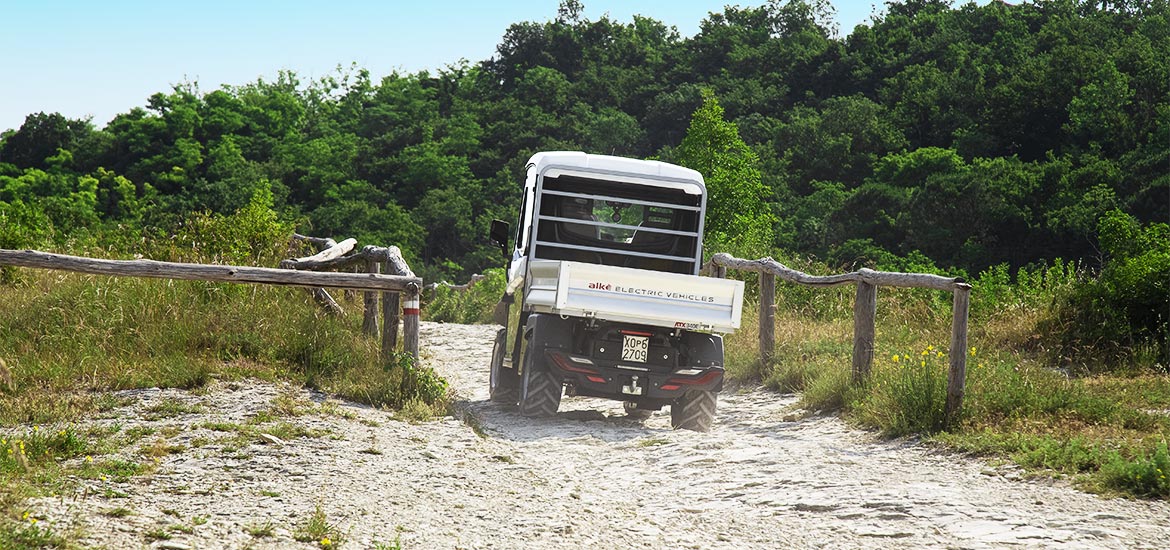 Off-road test of electric commercial vehicle