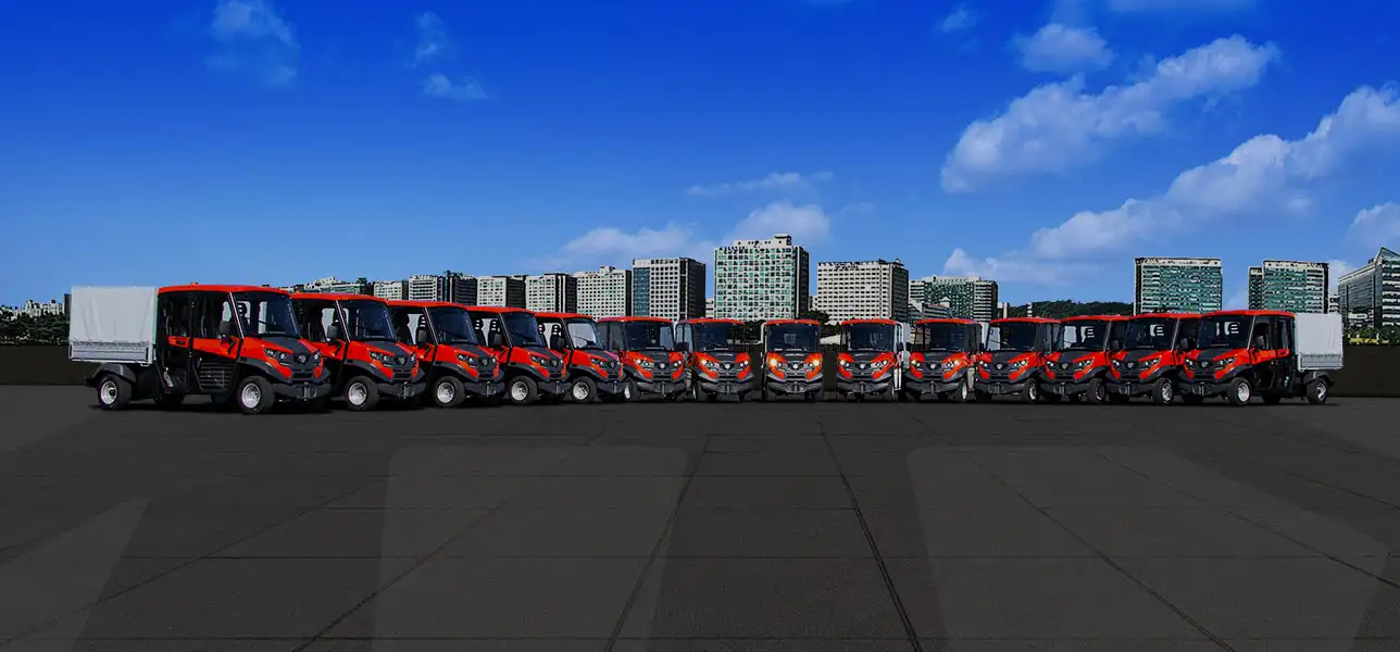 Fleet of small electric trucks Alkè