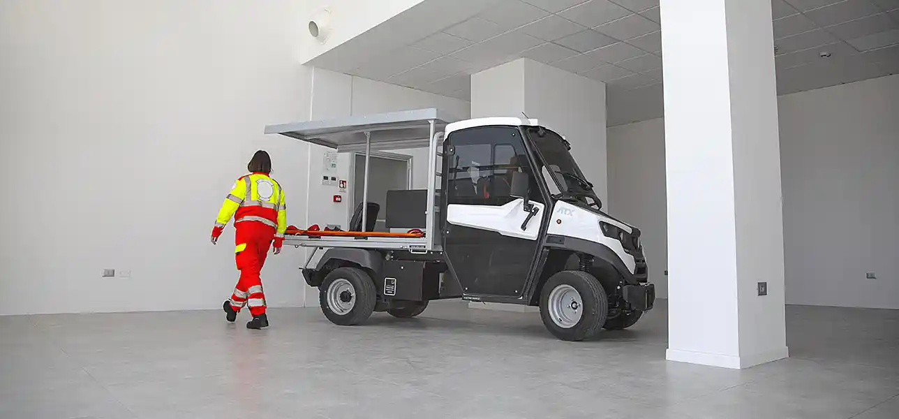 Electric ambulance for trade fairs and events Alke'