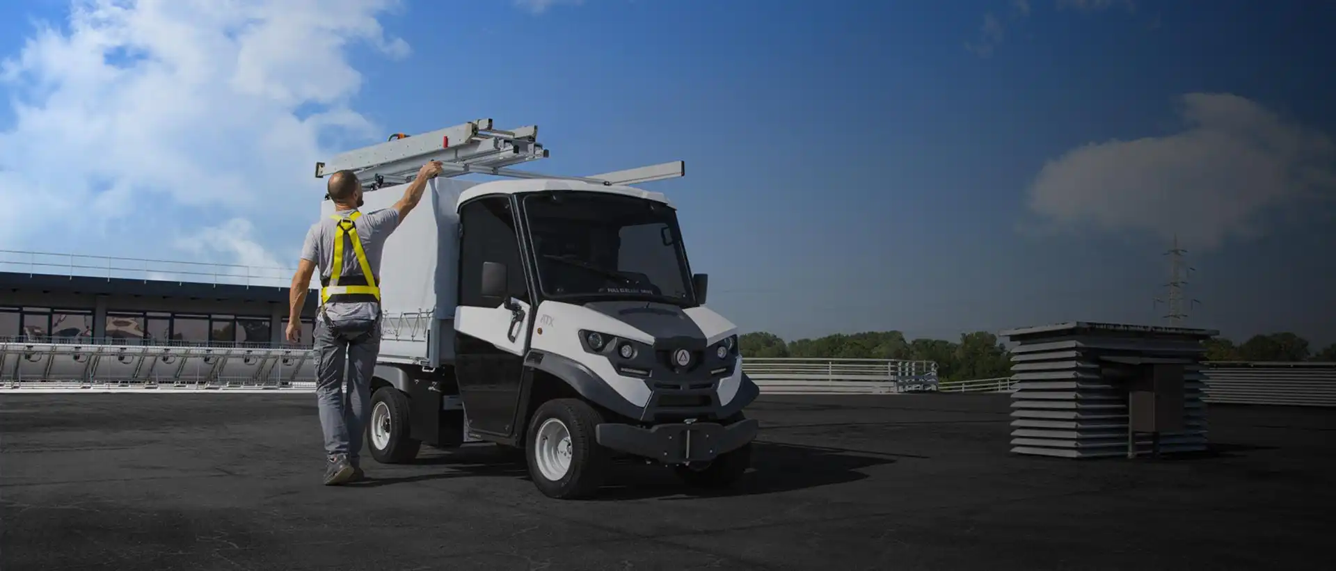 Electric vehicles with ladder racks